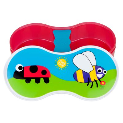 Kids Lunch Box with Dipping Pot separator, Bugs