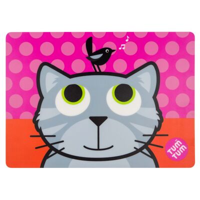 Large, Easy Wipe Kids Placemat, Bluebell the Cat