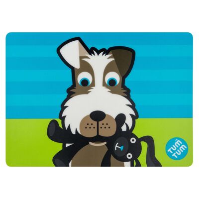 Large, Easy Wipe Kids Placemat, Scruff the Dog