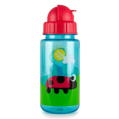 Flip Top Kids Water Bottle with Straw, Bugs, 400ml