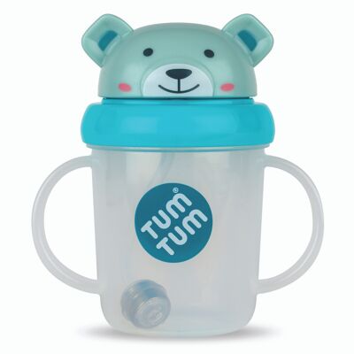 Tippy Up Sippy Cup with Weighted Straw (Valve Free), Boris Bear, 200ml