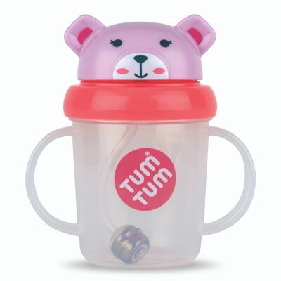 Tippy Up Sippy Cup with Weighted Straw (Valve Free), Betsy Bear, 200ml