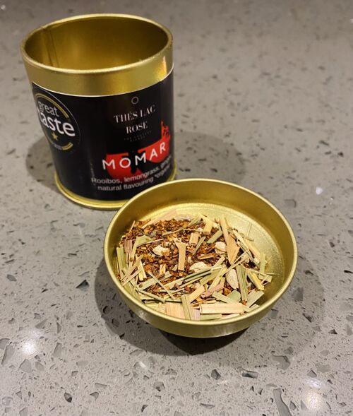 Momar – rooibos, ginger, lemongrass herbal tea (40g tin)