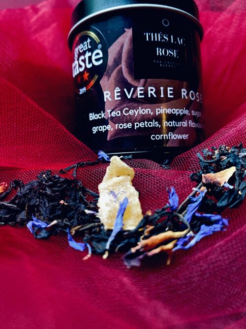 Reverie Rosee – rose, blue cornflower black tea (40g tin)