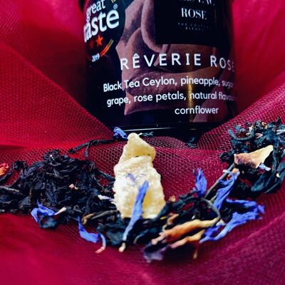 Reverie Rosee – rosa, tè nero di fiordaliso blu (lattina da 40 g)