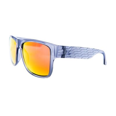 Harper "Crystal Grey" con lentes "REVO Red / Orange"