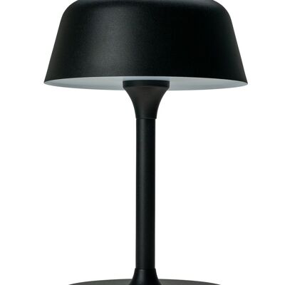 Lampe de table rechargeable Valencia LED noir mat