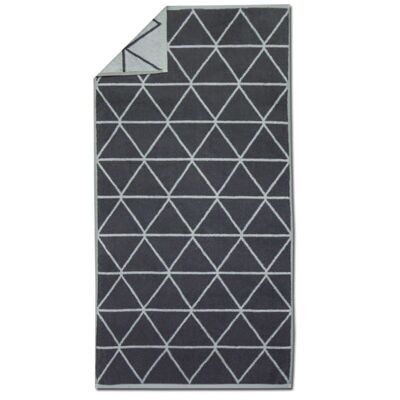 Triangle Graphics shower towel | 009 anthracite