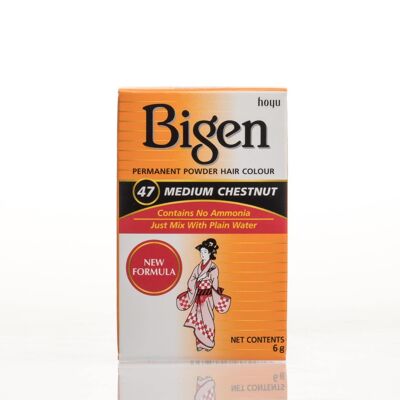 Bigen Permanent Powder Hair Color - 47 - Medium Chestnut