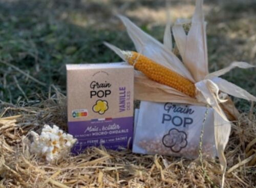 Grain POP - grains de maïs popcorn - saveur Vanille des Iles