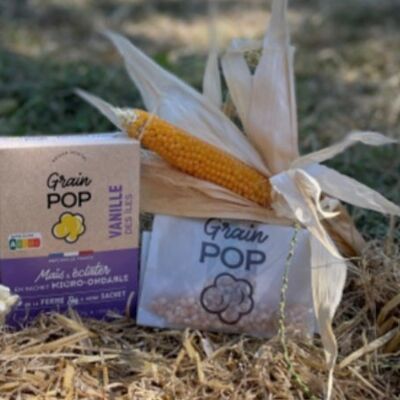 Grain POP - grains de maïs popcorn - saveur Vanille des Iles