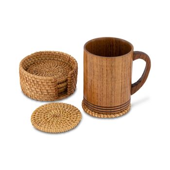 Tasse en bois japonaise faite à la main 6