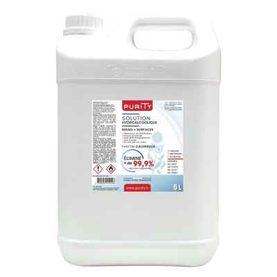 Bidon de 5 litres - Solution Hydroalcoolique Purity 703 - Parfum Calendula