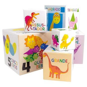 Coffret Amigos Dinossauros - kit 6 livrinhos e 6 bloquinhos 3