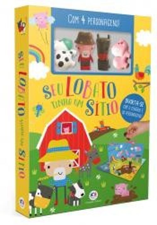 Seu lobato tinha um sitio - livro cenário - com 4 bonequinhos