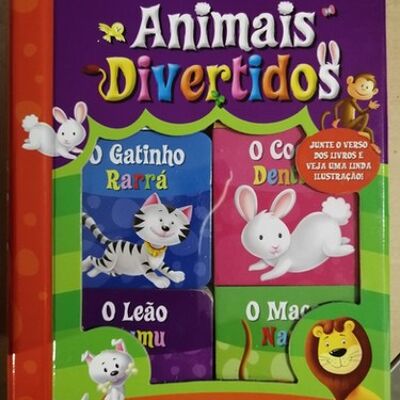 ANIMAIS DIVERTIDOS - CAJA COM 6 LIVRINHOS CARTONAD