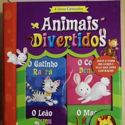 Animais divertidos - box com 6 livrinhos cartonad