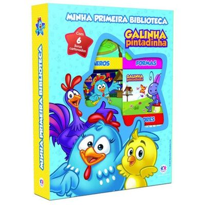 GALINHA PINTADINHA - CAJA COM 6 LIVRINHOS CARTONAD