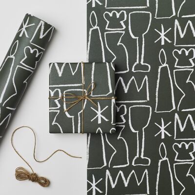 Aeand wrapping paper green