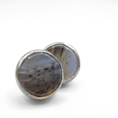 Agate stud earrings