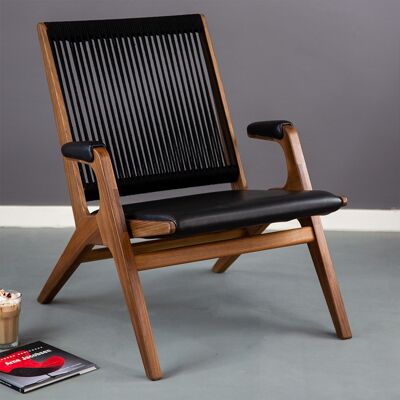 F-Chair, Walnut Black / Black