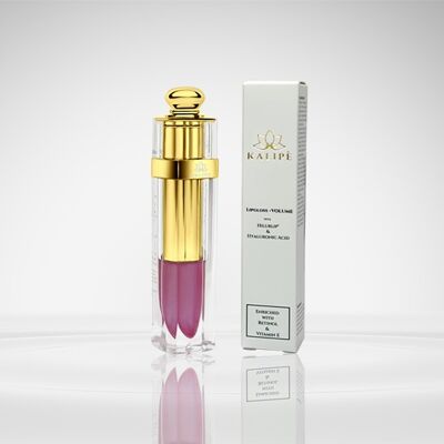 Lipgloss +Volume. Il Trattamento Anti Aging labbra in un gloss. Con Acido Ialuronico, Retinolo & Hilurlip (Pearl Pink).