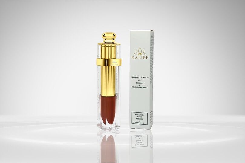 Lipgloss +Volume. Il Trattamento Anti Aging labbra in un gloss. Con Acido Ialuronico, Retinolo & Hilurlip. (Nude).