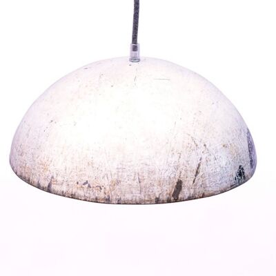 Barigo ceiling lamp in white: Upcycled lamp made of recyclable oil barrels - The lampshade in industrial look by SwaneDesign (899629493)