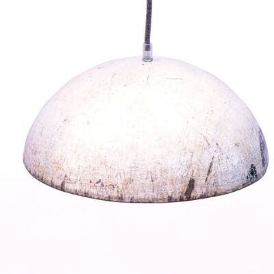Lampada da soffitto Barigo in bianco: lampada riciclata realizzata con barili di petrolio riciclabili - Il paralume in look industriale di SwaneDesign (899629493)