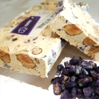 Nougat with crystallized violet petals