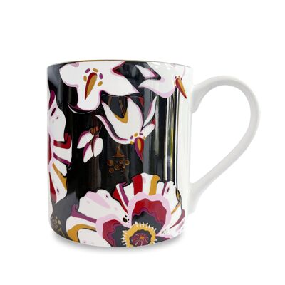 Taza con oro de 22 ct - Flor mortal 'Drama'