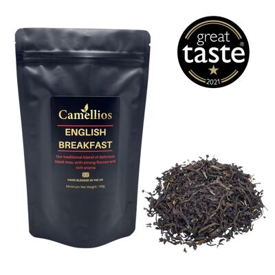 Té de desayuno inglés, té negro de hojas sueltas, 100 g