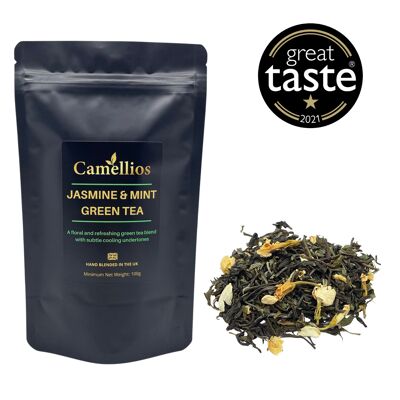 Jasmine & Mint Green Tea, Green Loose Leaf, 100g