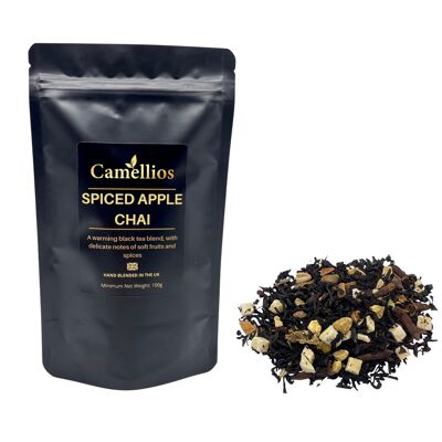 Chai de manzana con especias, té negro de hojas sueltas, 100 g