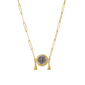 Collier pendentif en or avec pièce de monnaie byzantine 1