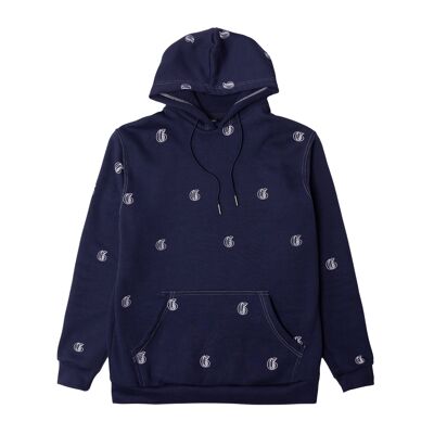 Felpa con cappuccio iniziale - Navy