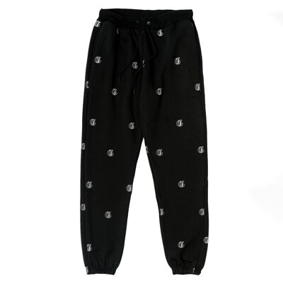 Pantaloni jogger iniziali - Neri