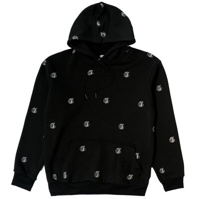 Sweat à capuche Initial - Noir