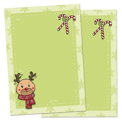 Notepad with cute reindeer - Christmas - A5 size