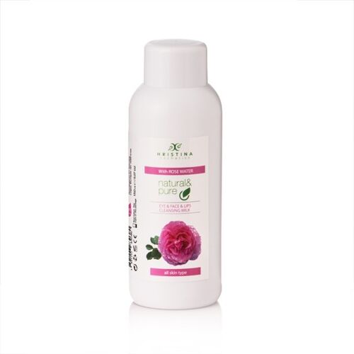 Cleansing Milk for Face, Eyes and Lips with Rose Water, 150 ml