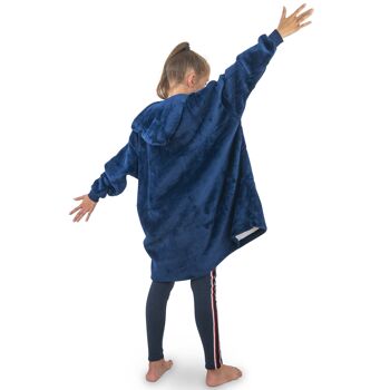 Smileify™ Fleece Blanket Kids - Couverture à capuche pour enfant - Bleu 3