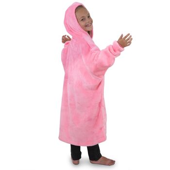 Smileify™ Fleece Blanket Kids - Couverture à capuche pour enfant - Rose 5