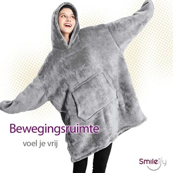 Couverture polaire Smileify™ - Couverture à capuche - Violet 5