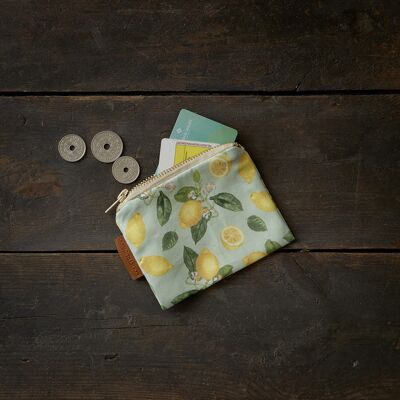 Wallet organic cotton - Lemon