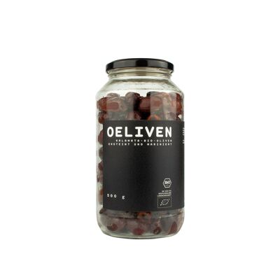 Olive biologiche Kalamata 500 g - marinate con origano