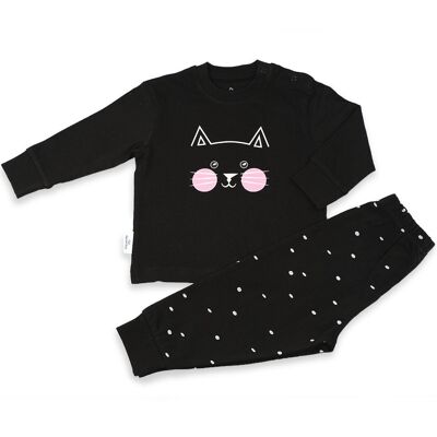 Pyjama Kitty Zwart