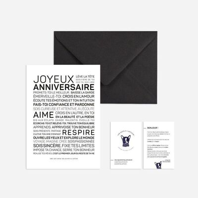 Affiche format bébé (A7) Joyeux Anniversaire