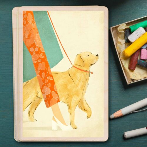 Wooden Postcard LABRADOR Card