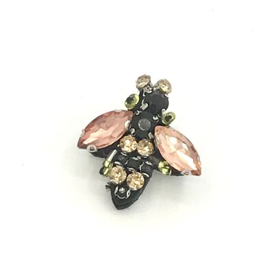 Sparkly bee pin in champagne