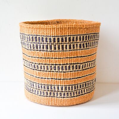 Handwoven sisal basket - traditional colours - size XXL